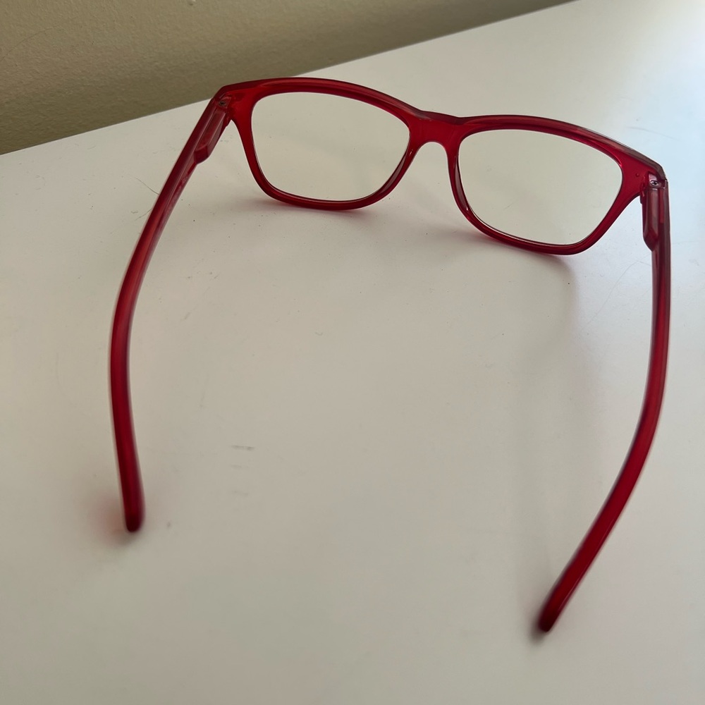 Red Eyeglasses Frame -Style Frances - +125 - Picture 3 of 6